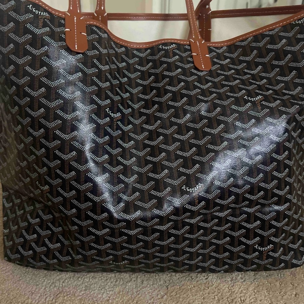 Medium Brown Patterned Tote Bag - Designer Style - image 2